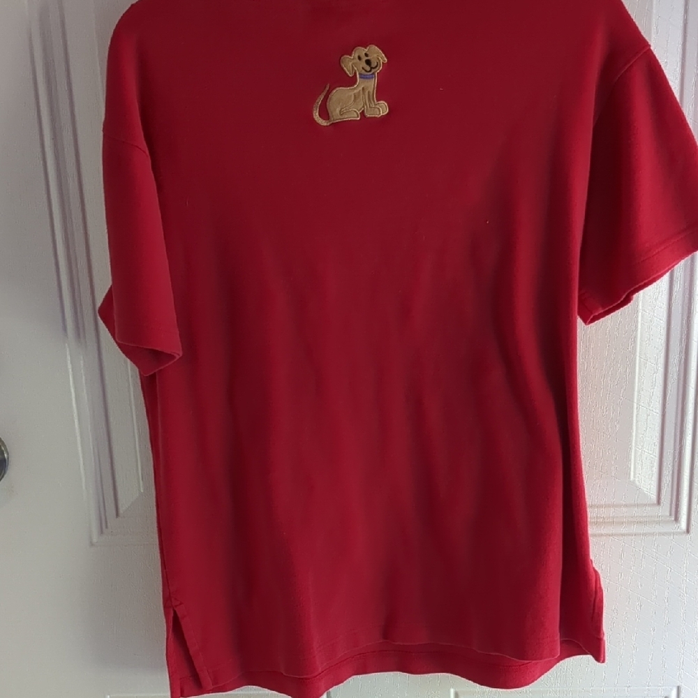 Bechamel Red Dog Pattern T-Shirt - Picture 3 of 3